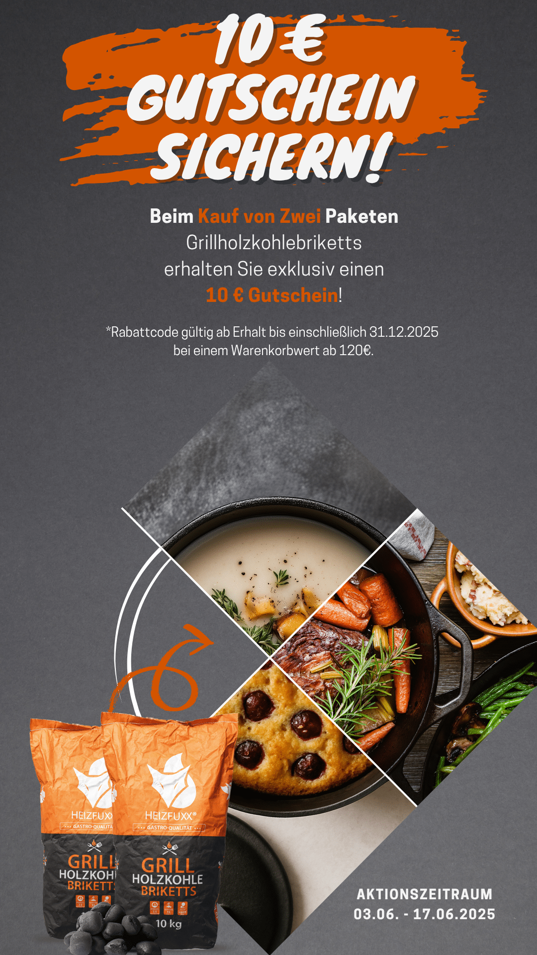 Grillkohlebriketts Aktion