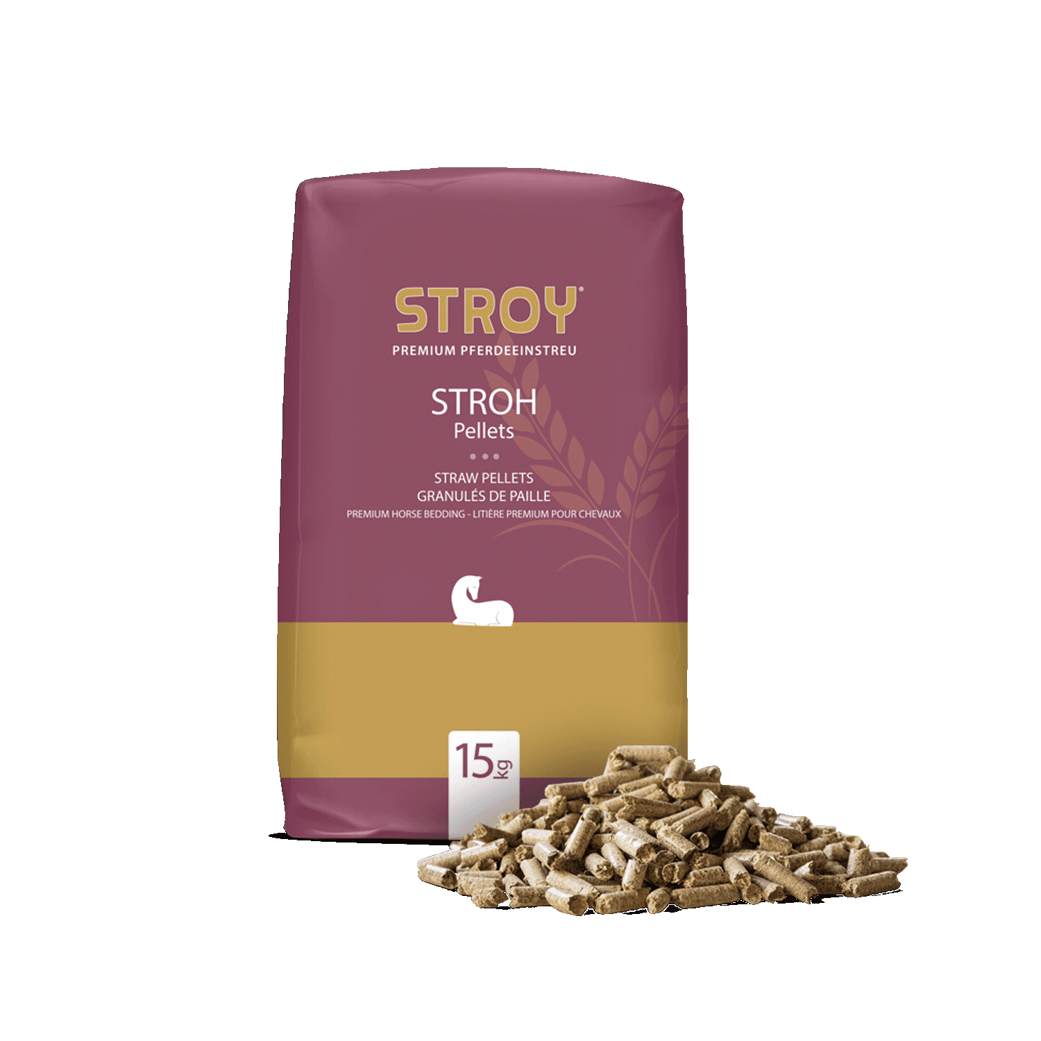 SPE15 Strohpellets Verpackung Haufen rechts