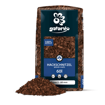 Holzhackschnitzel Braun MHB60 hackschnitzel Braun Verpackung Haufen links