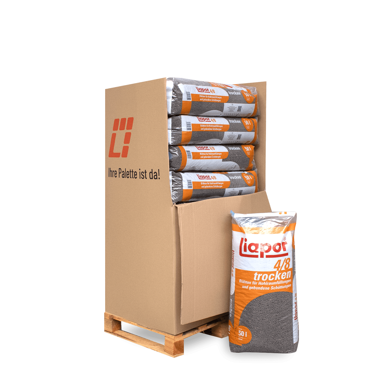 BLA50 Blahton Liapor 4 8 mm 13er Palette Verpackung