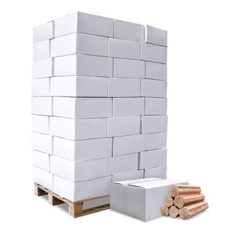 BBQ-Buchenholzbriketts BBP18 BBQ Holzbrikett 54er Palette+Verpackung
