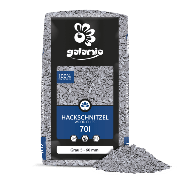 MHA70 Holzhackschnitzel grau Verpackung